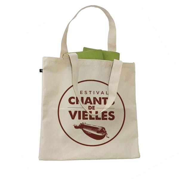 An Eco-Friendly natural cotton bag featuring the brand name "Chantevilles.